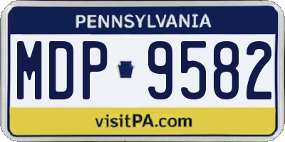 PA license plate MDP9582