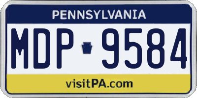 PA license plate MDP9584