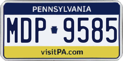 PA license plate MDP9585