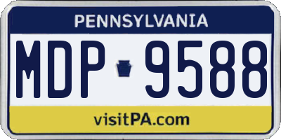 PA license plate MDP9588