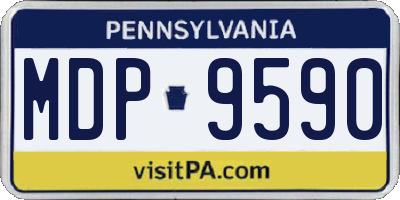 PA license plate MDP9590