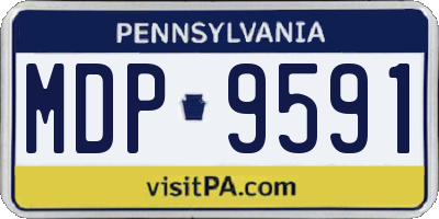 PA license plate MDP9591