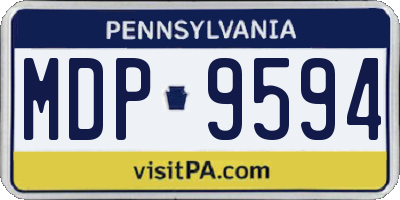 PA license plate MDP9594