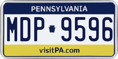 PA license plate MDP9596