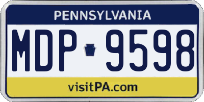 PA license plate MDP9598