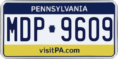 PA license plate MDP9609