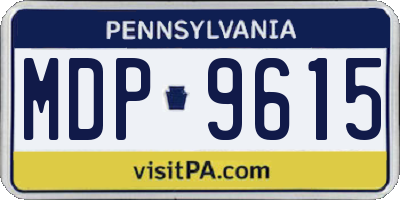 PA license plate MDP9615