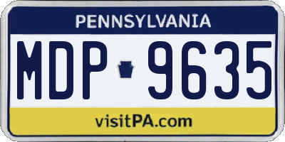 PA license plate MDP9635