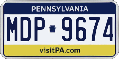 PA license plate MDP9674