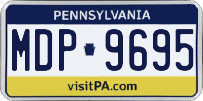 PA license plate MDP9695