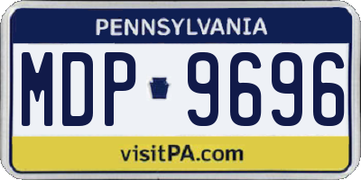PA license plate MDP9696