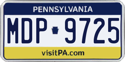 PA license plate MDP9725