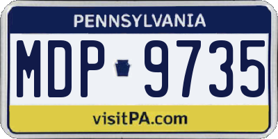 PA license plate MDP9735