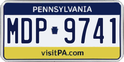 PA license plate MDP9741