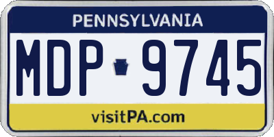 PA license plate MDP9745