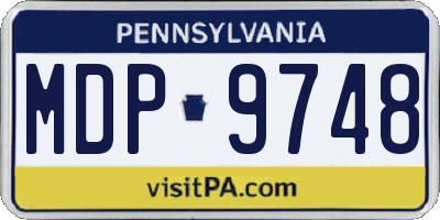 PA license plate MDP9748