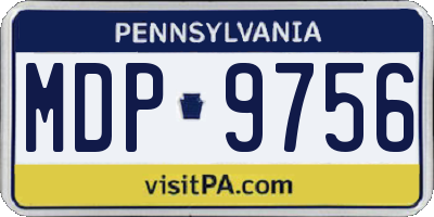 PA license plate MDP9756