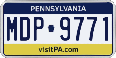 PA license plate MDP9771