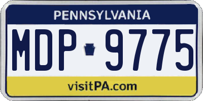 PA license plate MDP9775
