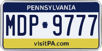 PA license plate MDP9777