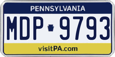 PA license plate MDP9793
