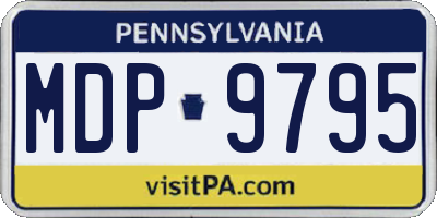 PA license plate MDP9795
