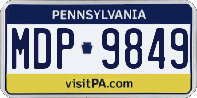 PA license plate MDP9849