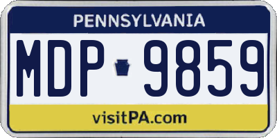 PA license plate MDP9859