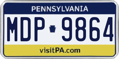 PA license plate MDP9864