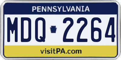 PA license plate MDQ2264