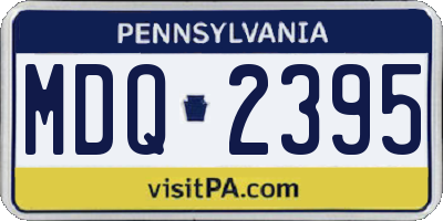 PA license plate MDQ2395