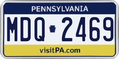 PA license plate MDQ2469