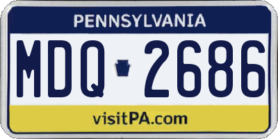 PA license plate MDQ2686