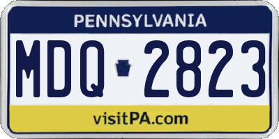PA license plate MDQ2823