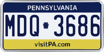 PA license plate MDQ3686