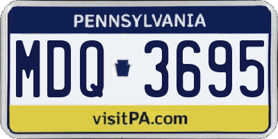 PA license plate MDQ3695