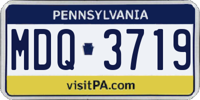 PA license plate MDQ3719