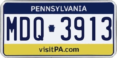 PA license plate MDQ3913