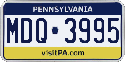 PA license plate MDQ3995