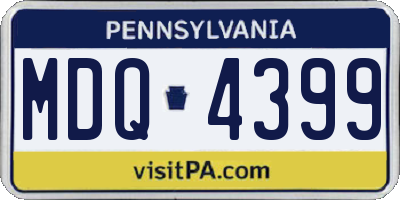 PA license plate MDQ4399