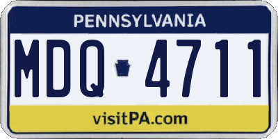 PA license plate MDQ4711