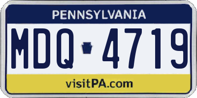 PA license plate MDQ4719