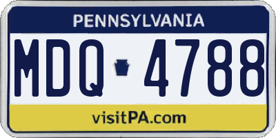 PA license plate MDQ4788