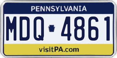 PA license plate MDQ4861
