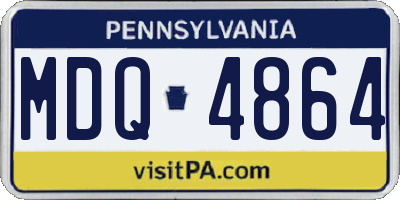 PA license plate MDQ4864