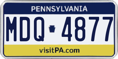 PA license plate MDQ4877