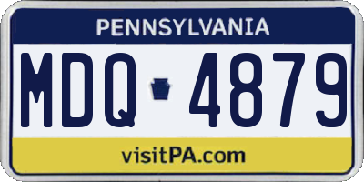 PA license plate MDQ4879