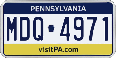 PA license plate MDQ4971