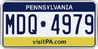 PA license plate MDQ4979