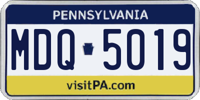 PA license plate MDQ5019